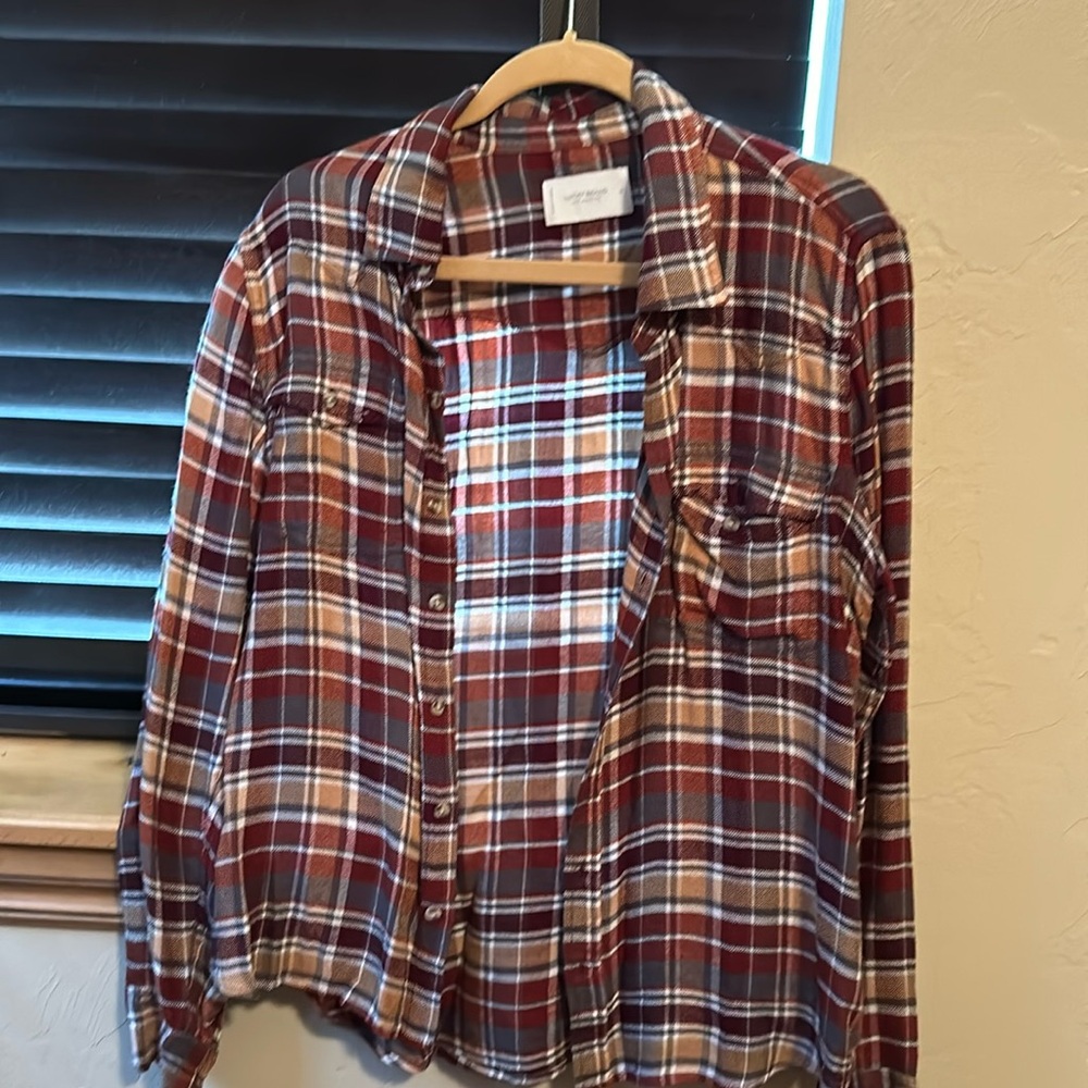 Plaid Lucky brand button up shirt.